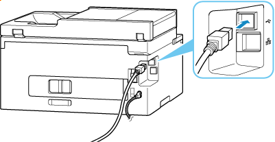 USB 케이블을 사용하는 프린터